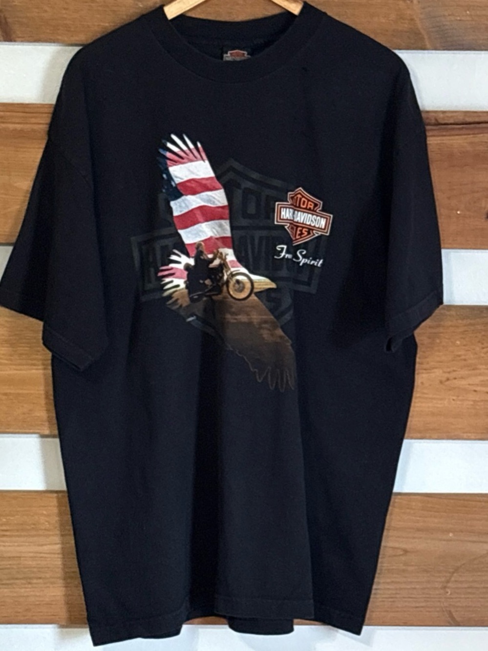 Harley Davidson Spirit Black Short Sleeve Graphic Tee Shenandoah-HD Size 2XL